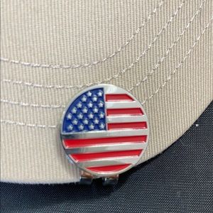 USA Flag Golf ball marker set Golf Marker/Hat Clip Enameled Metal Great quality